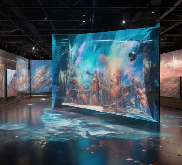 冠县数字油画展，艺术与科技的融合